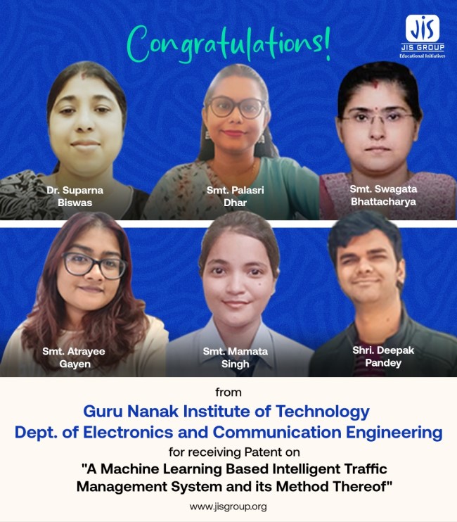 GNIT TEAM GRANTED A PATENT FOR ‘A MACHINE LEARNING BASED INTELLIGENT TRAFFIC MANAGEMENT SYSTEM & ITS METHOD THEREOF’